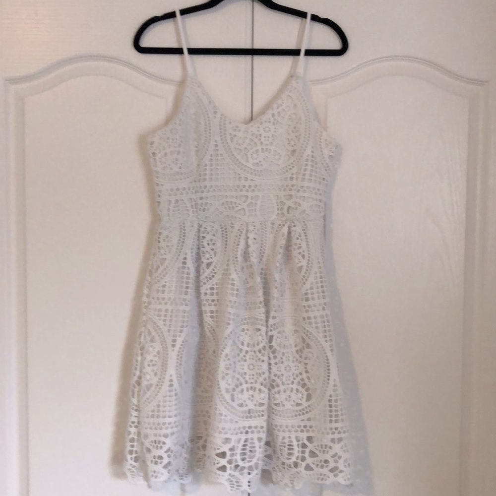 White crochet dress